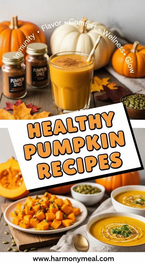 Healthy pumpkin recipes with vibrant lighting and appetizing textures photo