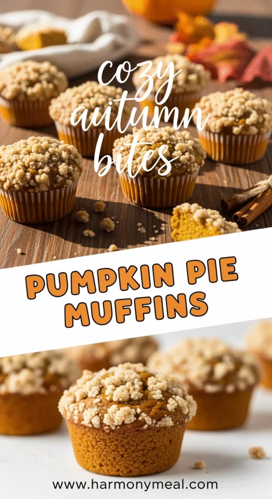 Pumpkin pie muffins with golden crumb topping and moist texture close-up