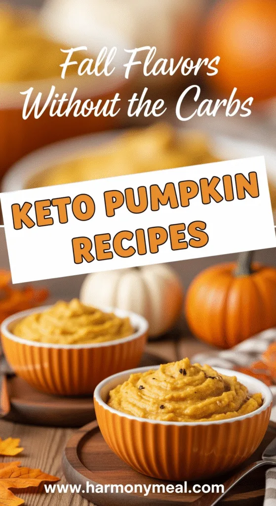 Keto pumpkin recipes showcasing low-carb fall dishes with vibrant colors.