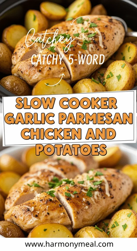 Slow cooker garlic parmesan chicken and potatoes delicious recipe photo