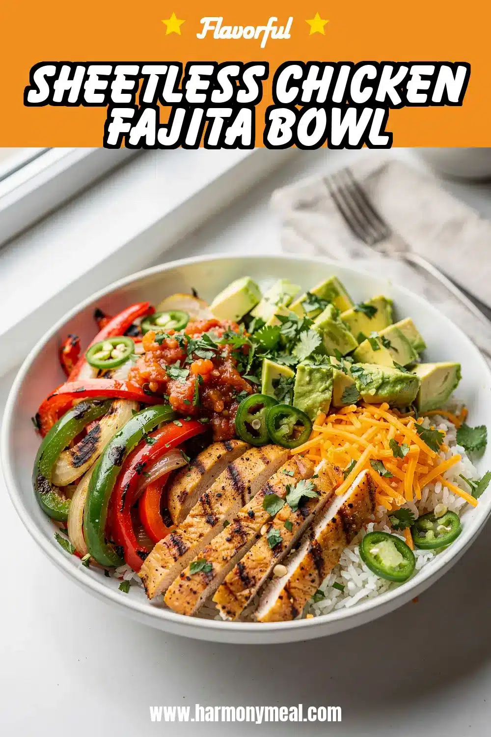 Storage and leftovers for Sheetless Chicken Fajita Bowl