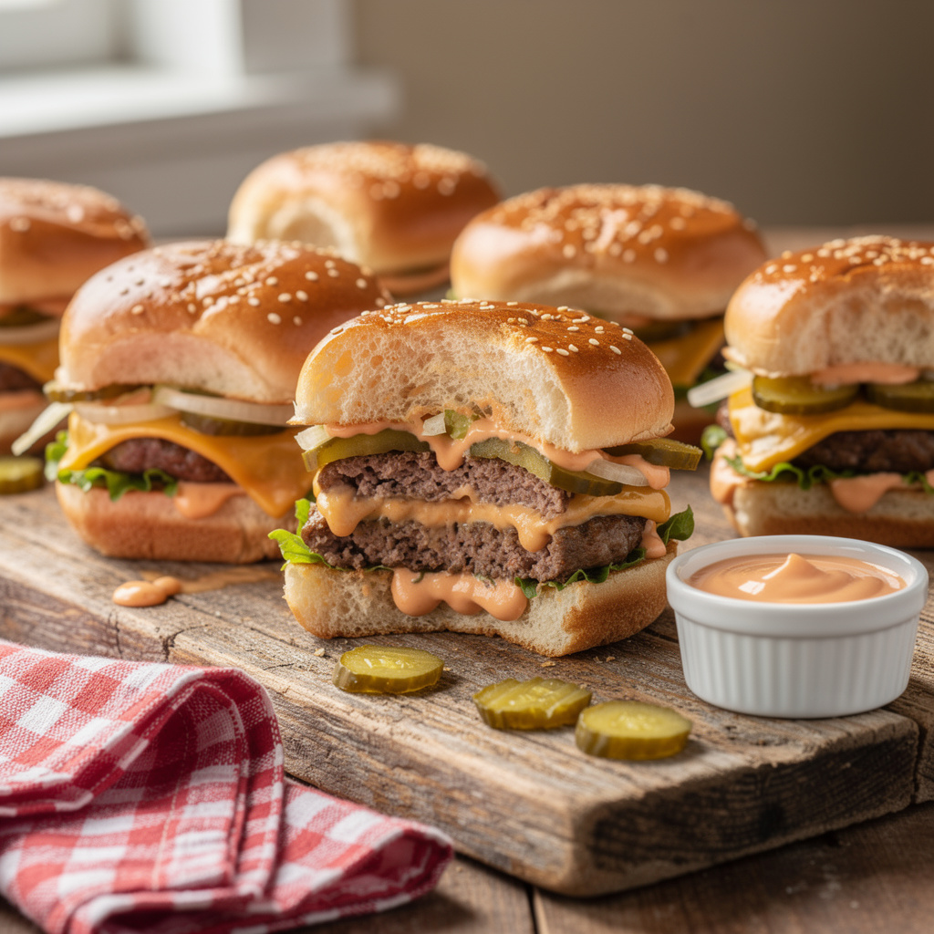 Ingredients for Copycat Big Mac Sliders Recipe