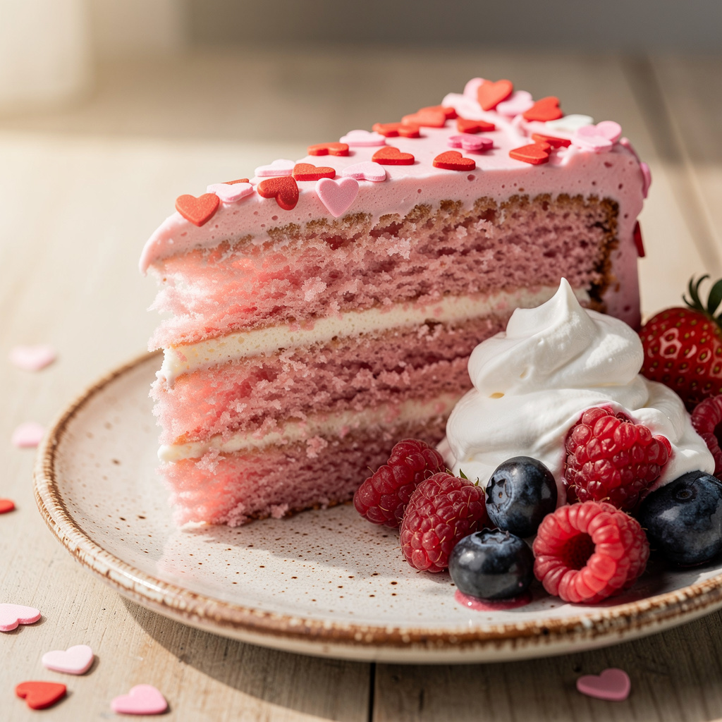 Ingredients for Valentine's Day cake