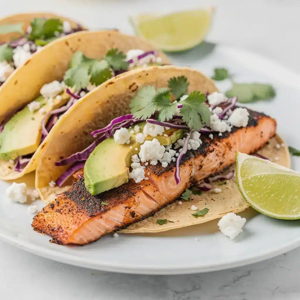 Ingredients for Blackened Salmon Tacos