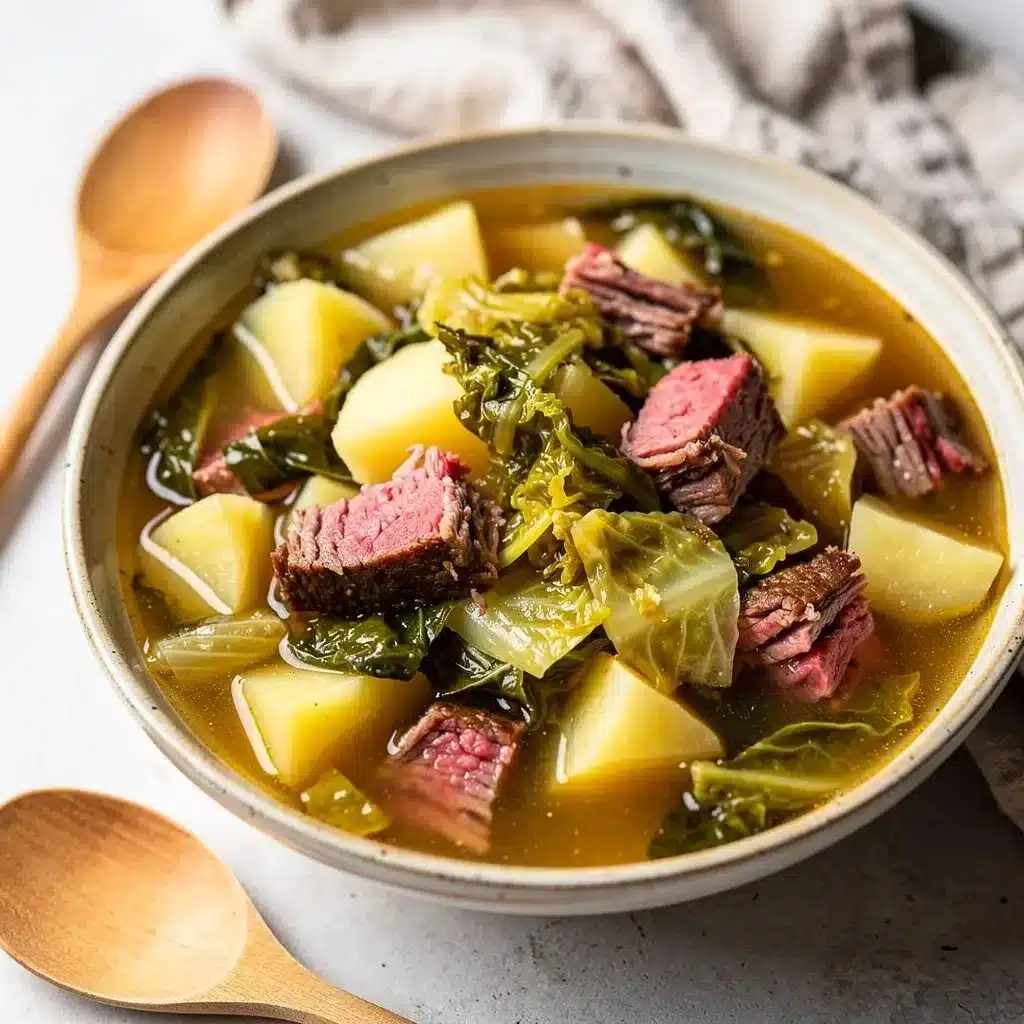 Ingredients for Corned Beef and Cabbage Soup