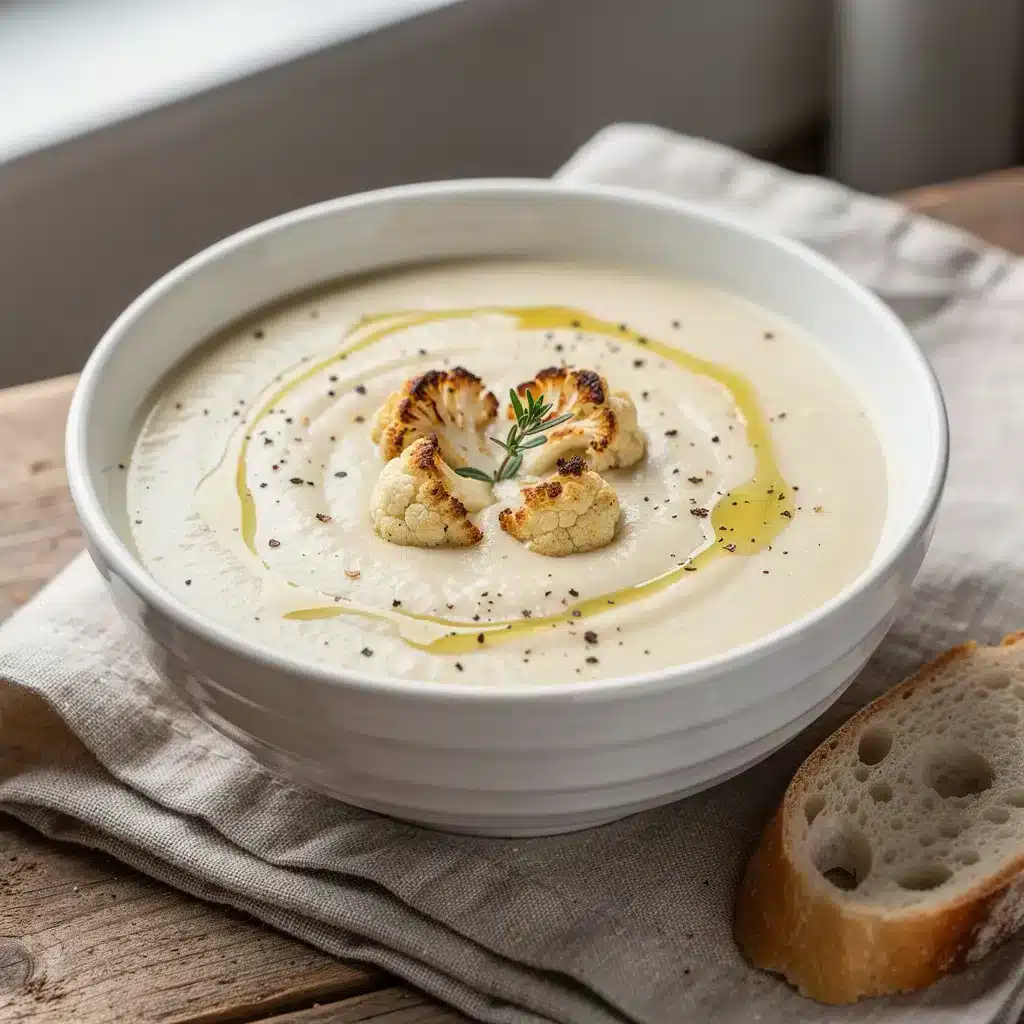 Ingredients for Roasted Garlic Cauliflower Soup