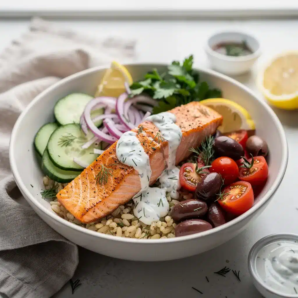 Ingredients for Mediterranean Salmon Bowls