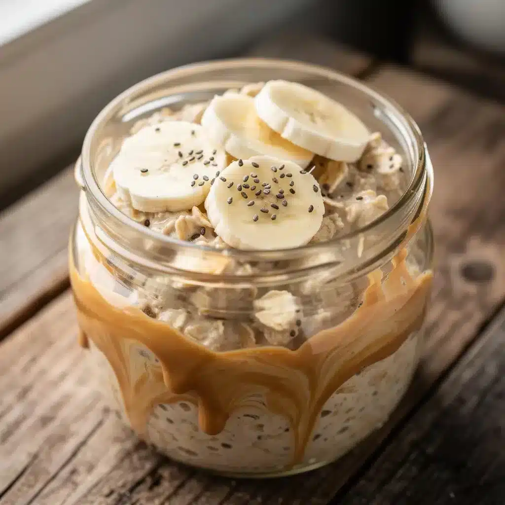 Ingredients for Peanut Butter Banana Overnight Oats