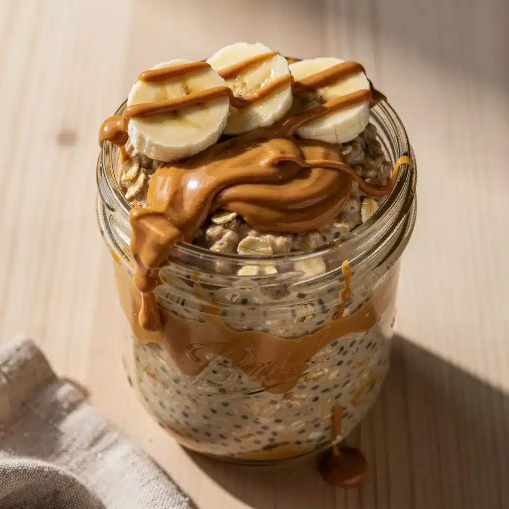 Ingredients for Peanut Butter Banana Overnight Oats