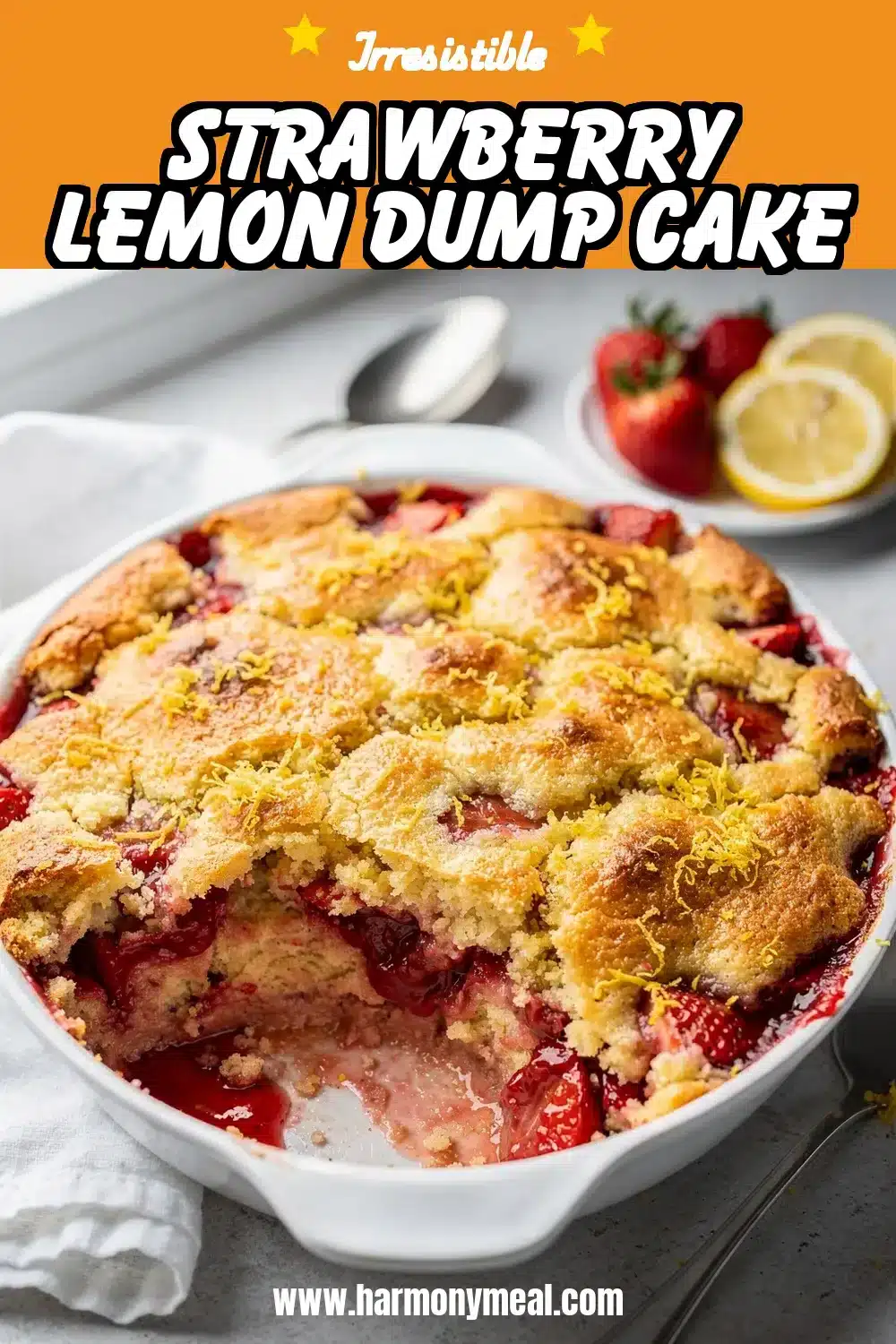 Storage and leftovers for Strawberry Lemon Dump Cake