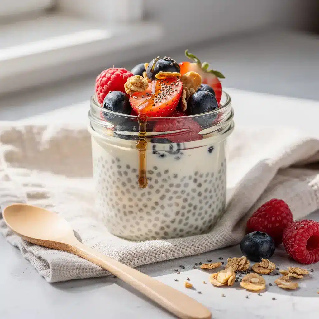 Ingredients for Vanilla Chia Pudding with Berries
