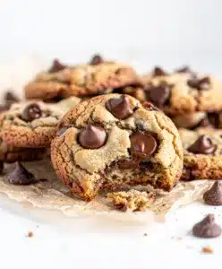 Easy chocolate chip cookies with crispy edges and soft chewy centers.