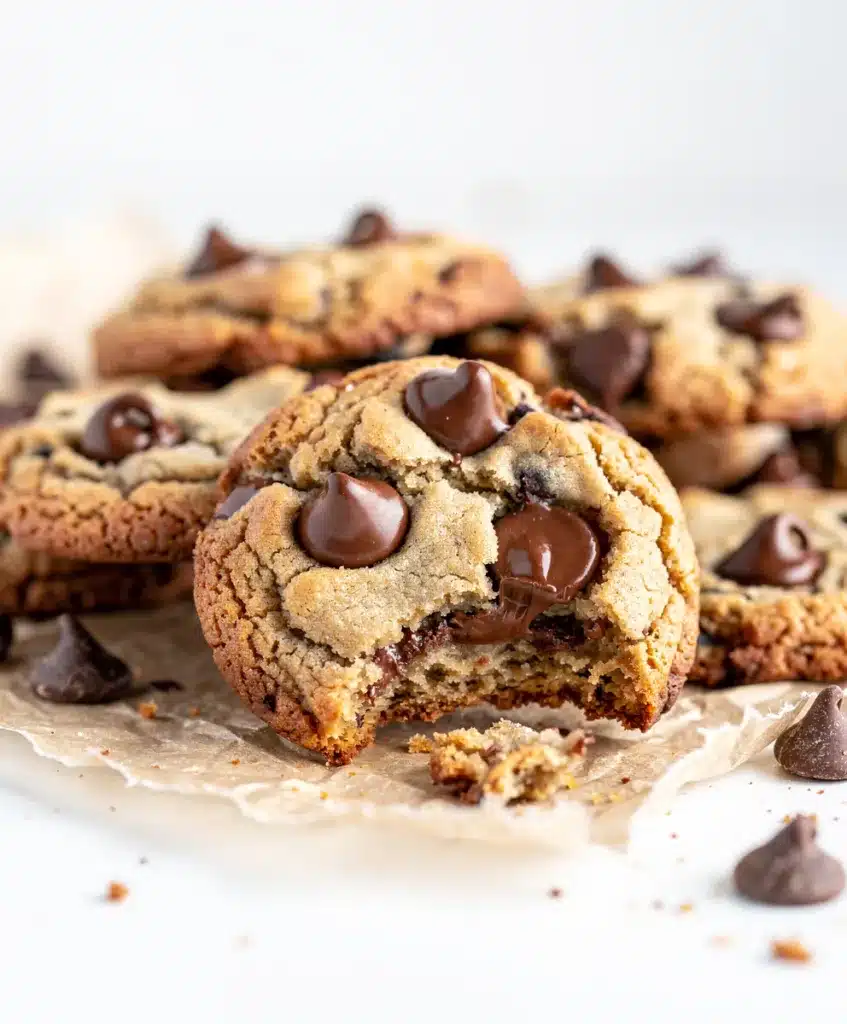 Easy chocolate chip cookies with crispy edges and soft chewy centers.