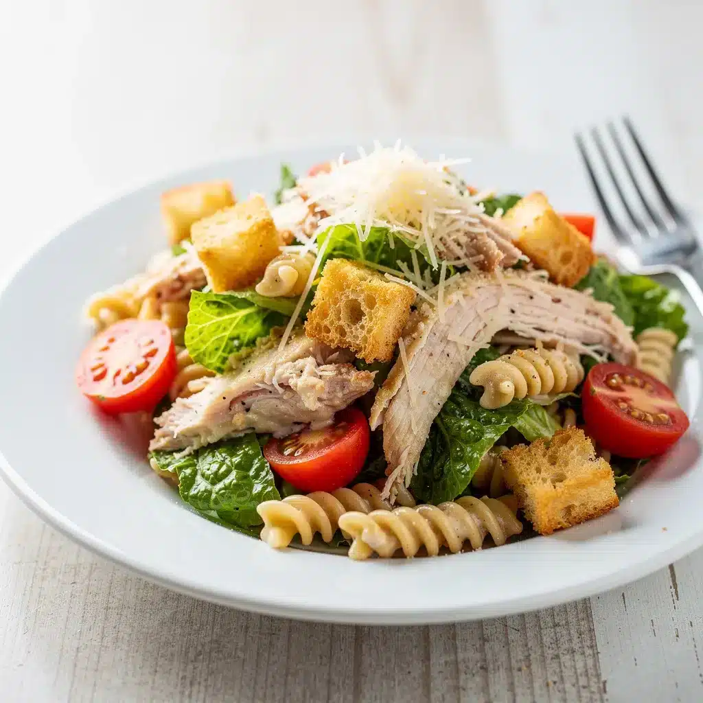 Ingredients for Chicken Caesar Pasta Salad