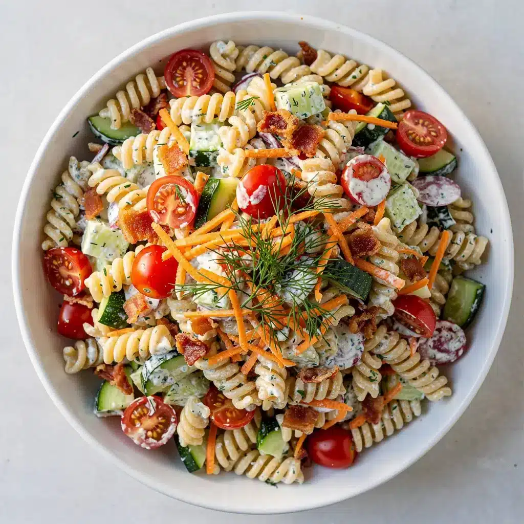 Ingredients for Creamy Ranch Pasta Salad