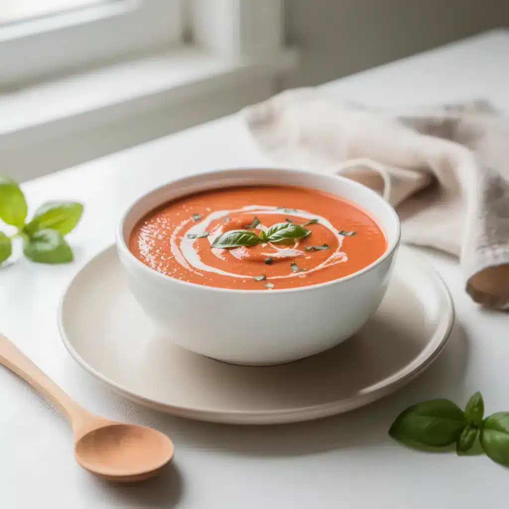 Ingredients for Creamy Tomato Basil Soup