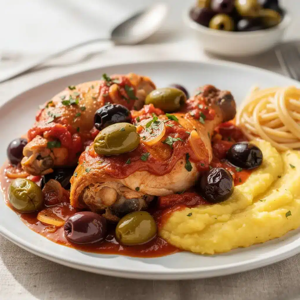 Ingredients for Crockpot Tomato Olive Chicken