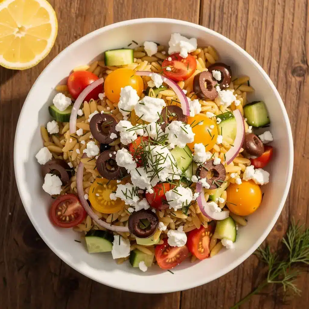 Ingredients for Greek Orzo Salad