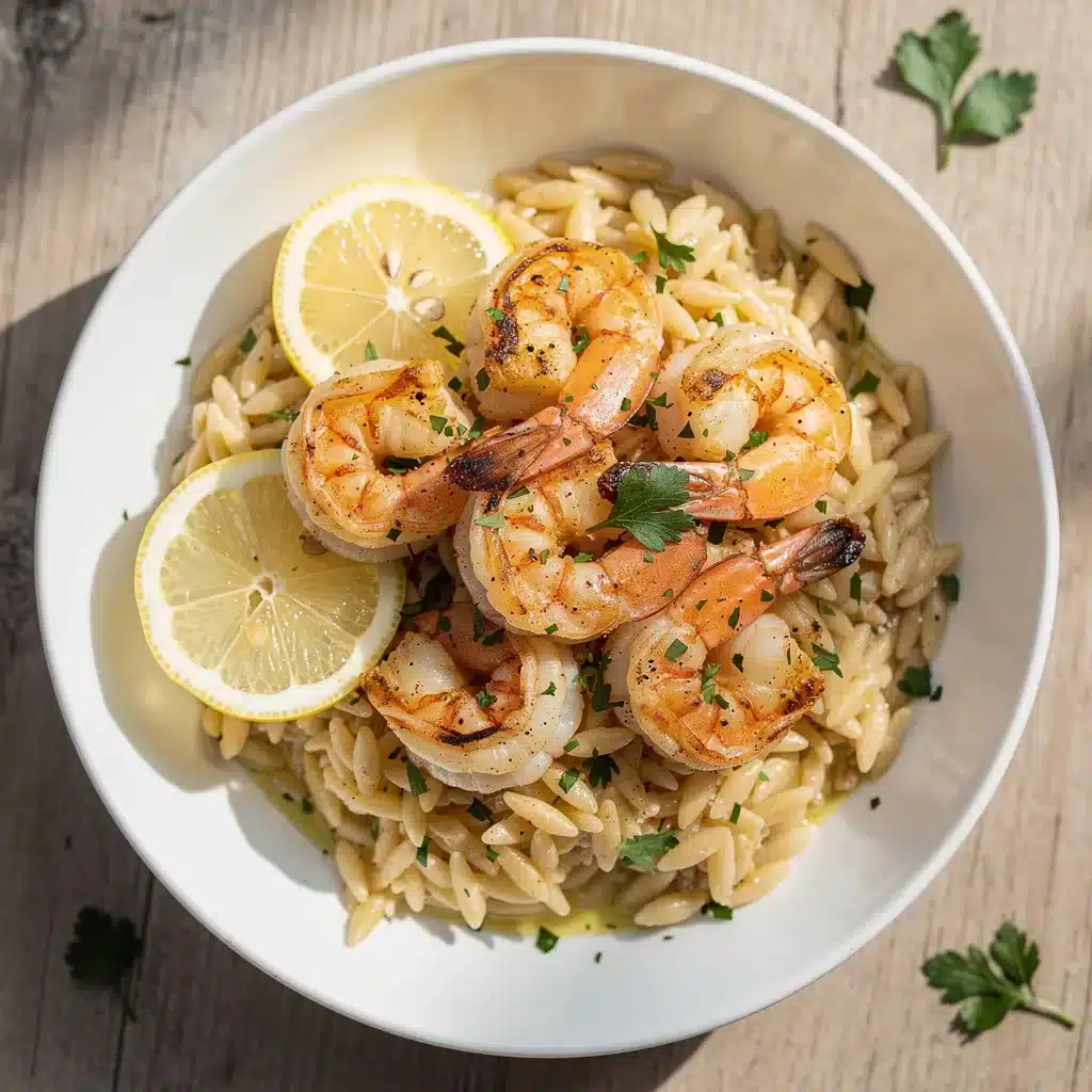 Ingredients for Lemon Garlic Shrimp with Orzo