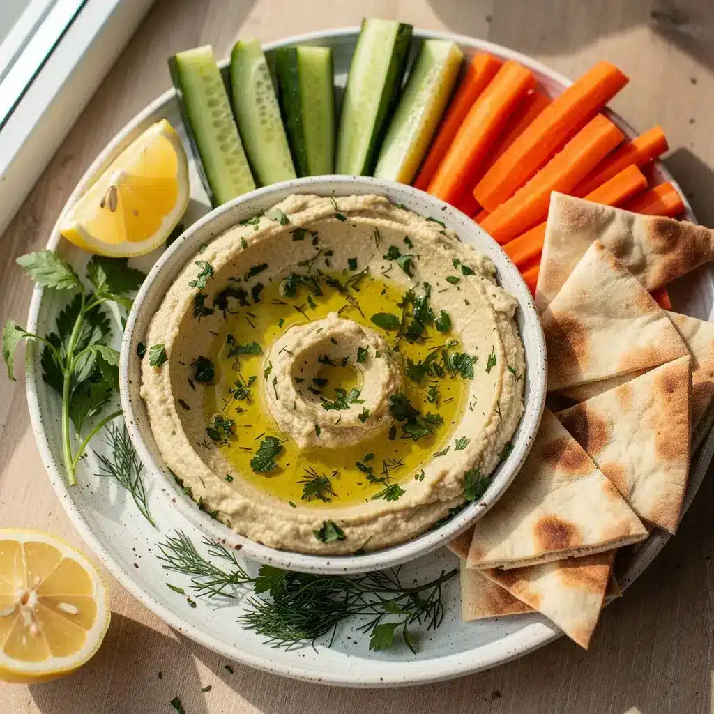 Ingredients for Lemon Herb Hummus
