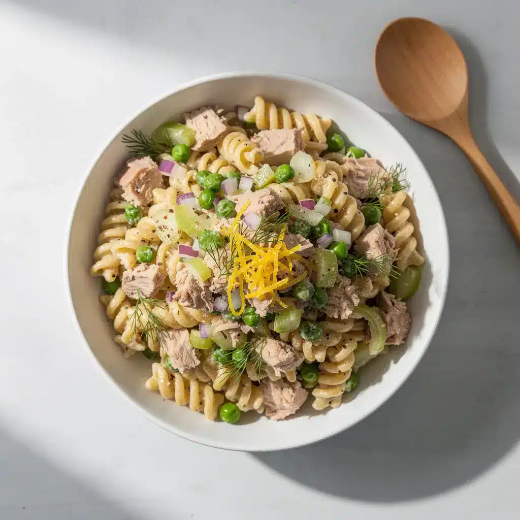 Ingredients for Lemon Pepper Tuna Pasta Salad