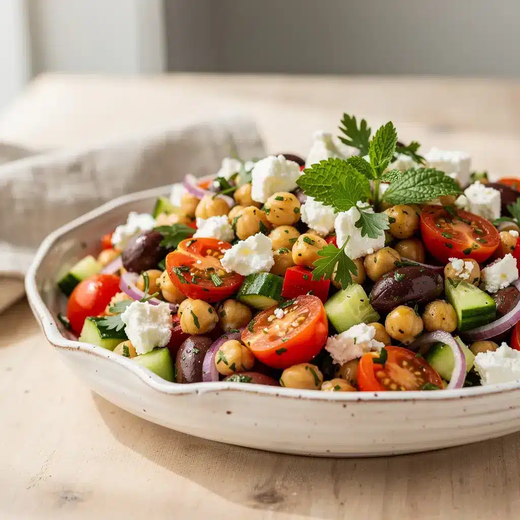 Ingredients for Mediterranean Chickpea Salad