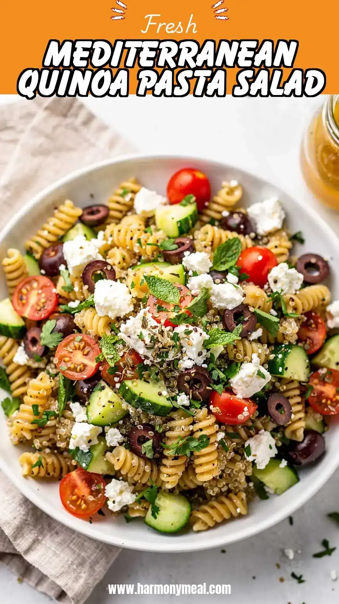 Storage and leftovers for Mediterranean Quinoa Pasta Salad