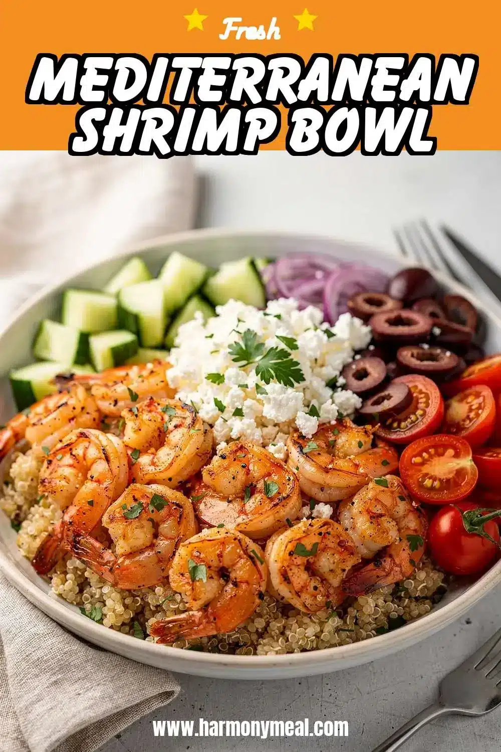 Storage and leftovers for Mediterranean Shrimp Bowl