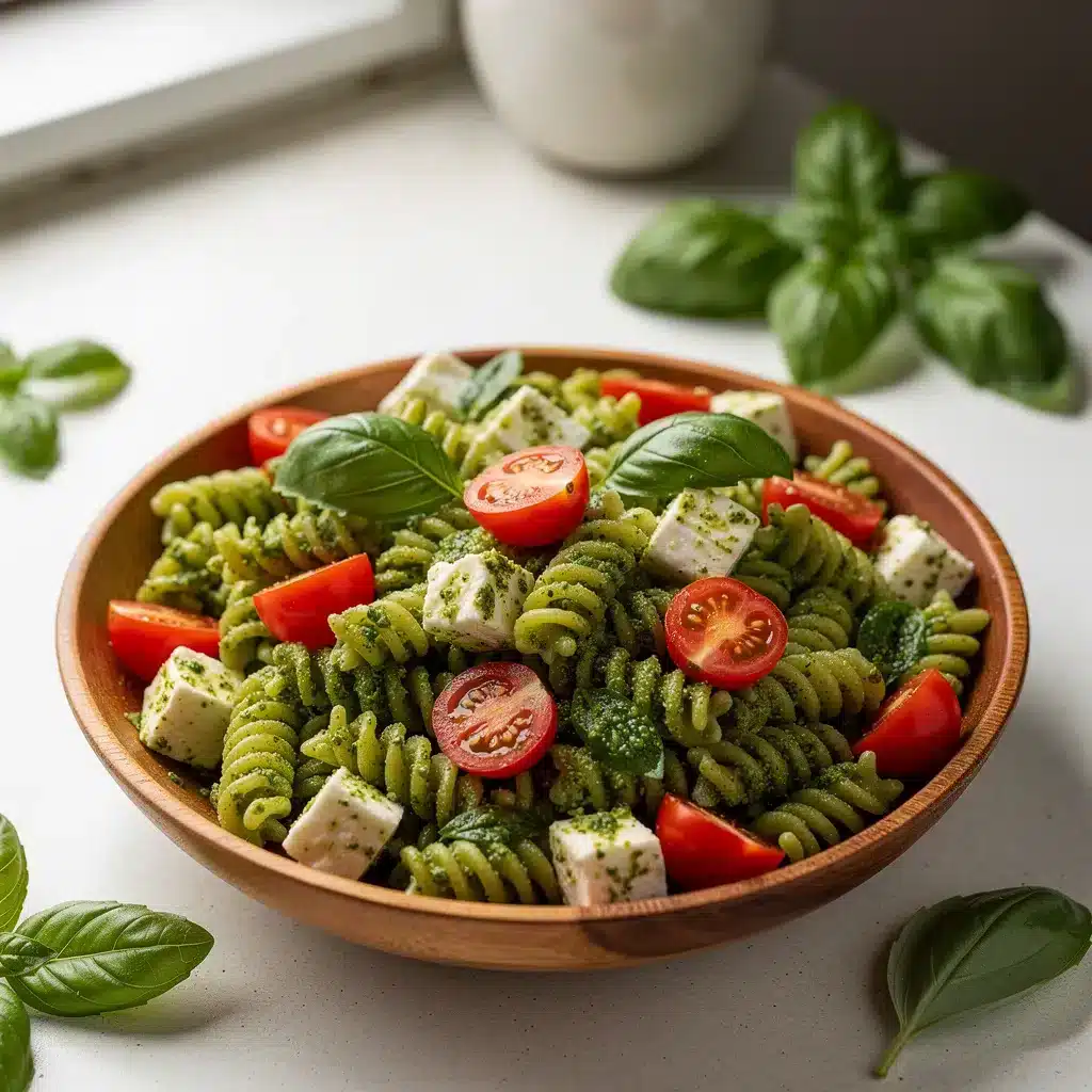 Ingredients for Pesto Pasta Salad with Mozzarella