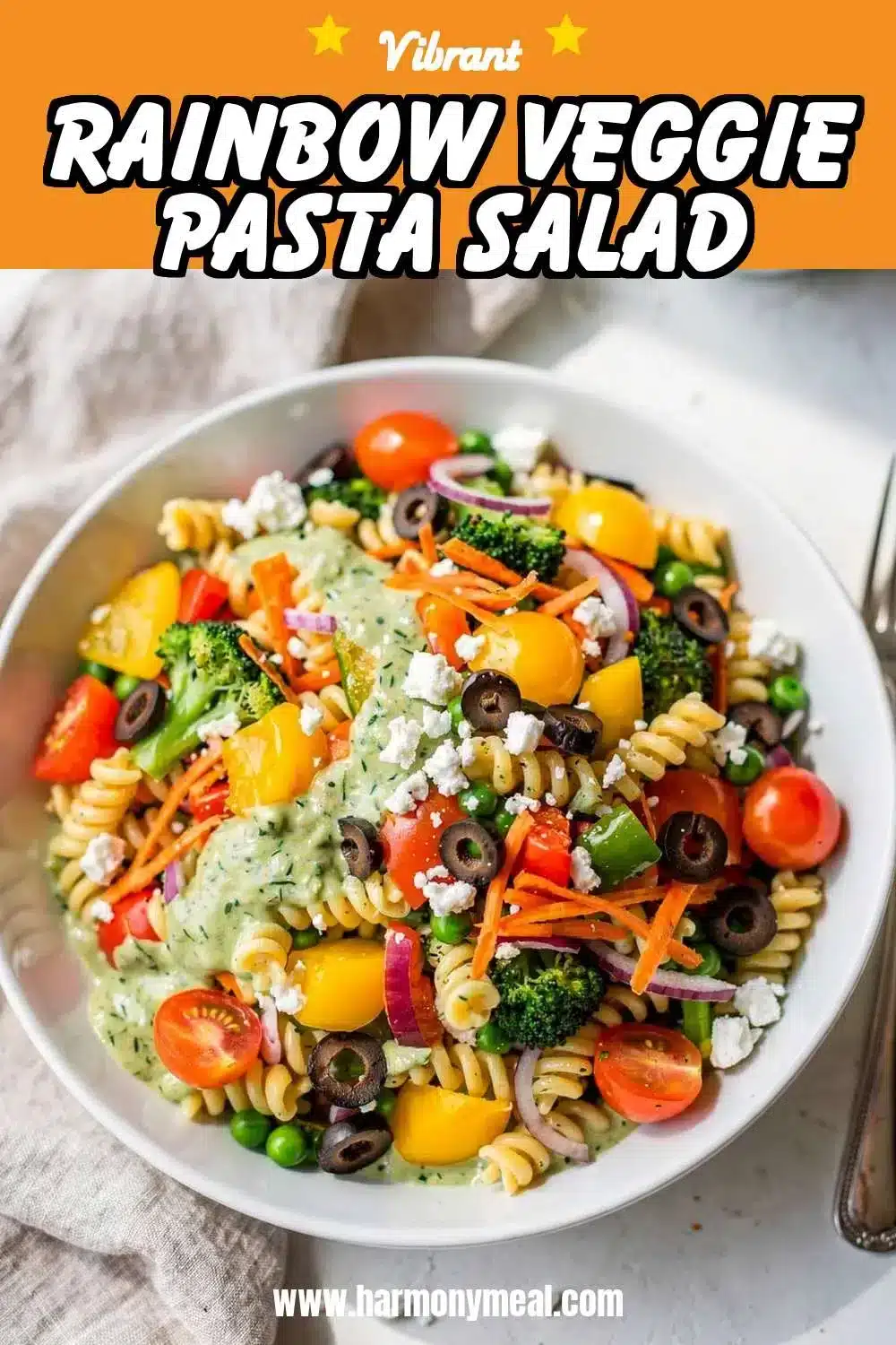 Storage and leftovers for Rainbow Veggie Pasta Salad