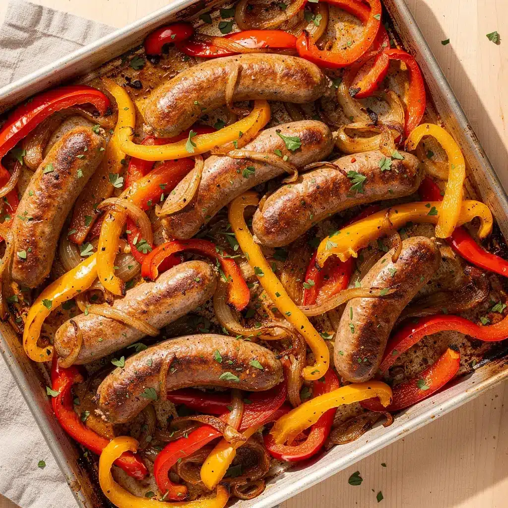 Ingredients for Sheet Pan Sausage and Peppers