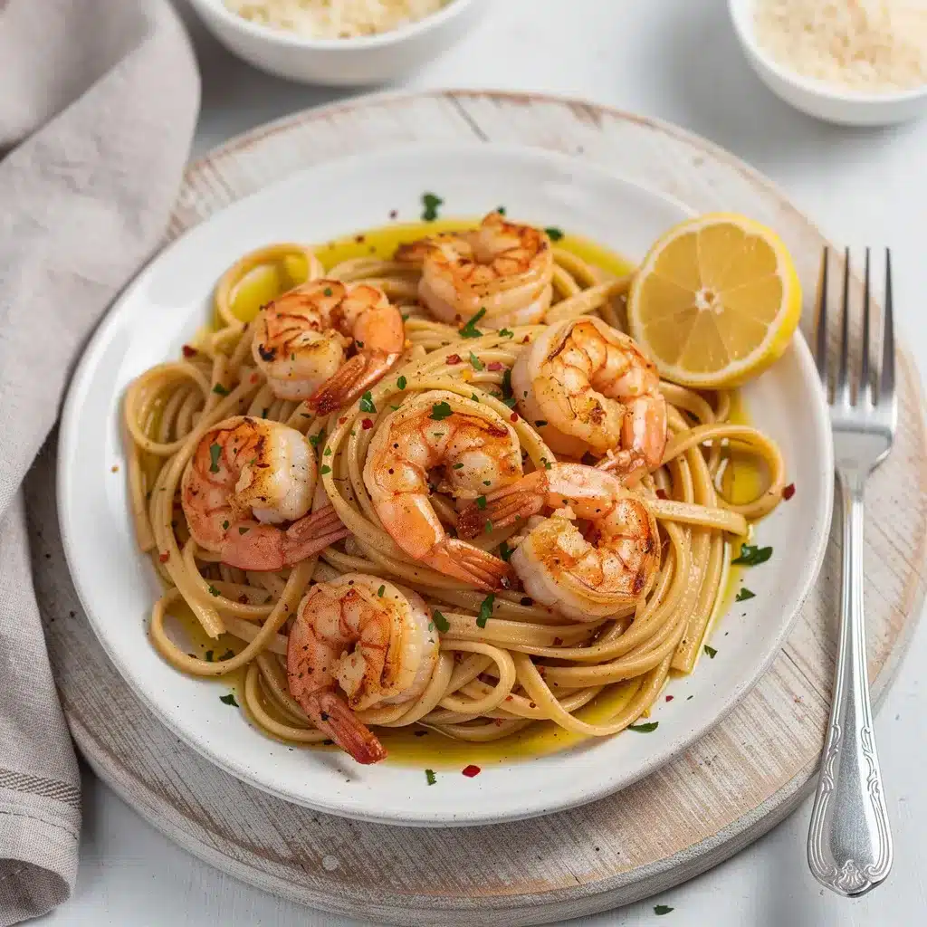 Ingredients for Olive Oil Shrimp Pasta