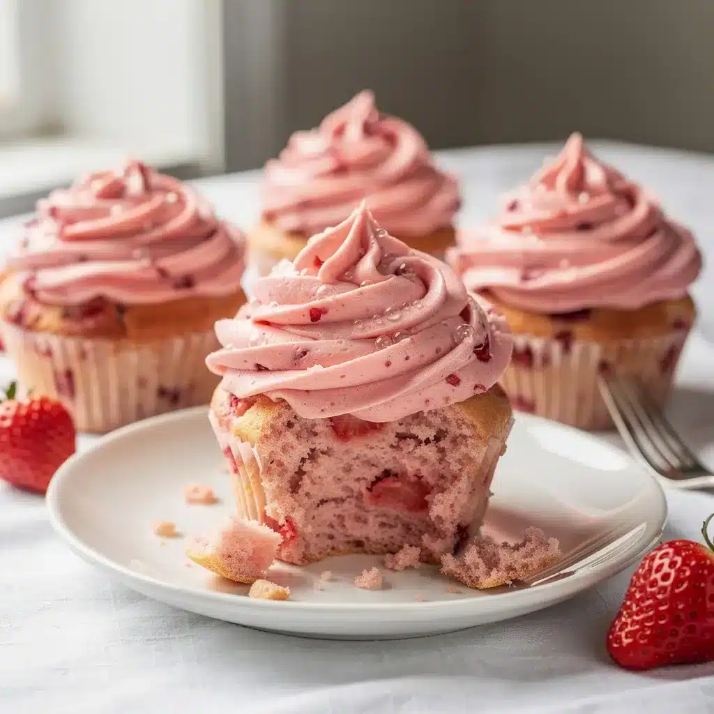 Ingredients for Strawberry Cream Cupcakes