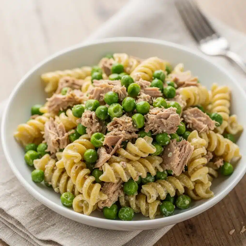 Ingredients for Tuna Pasta Salad with Peas