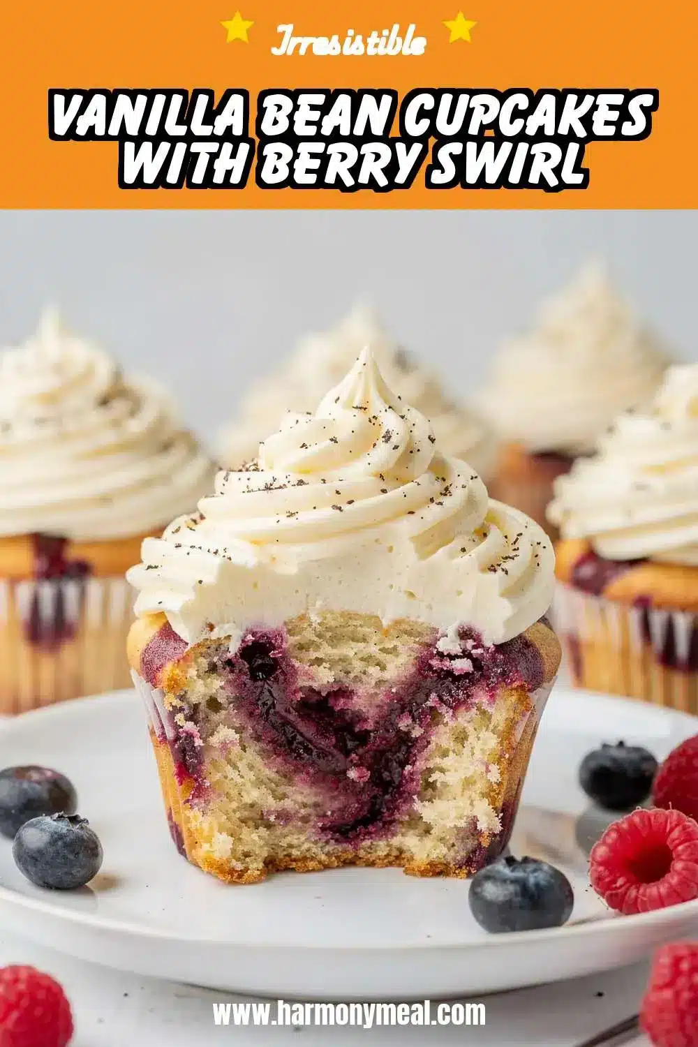 Storage and leftovers for Vanilla Bean Cupcakes with Berry Swirl