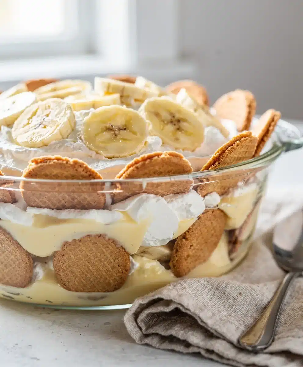 Classic banana pudding recipe with creamy vanilla layers and vanilla wafers