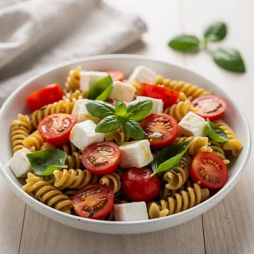 Ingredients for Caprese Pasta Salad