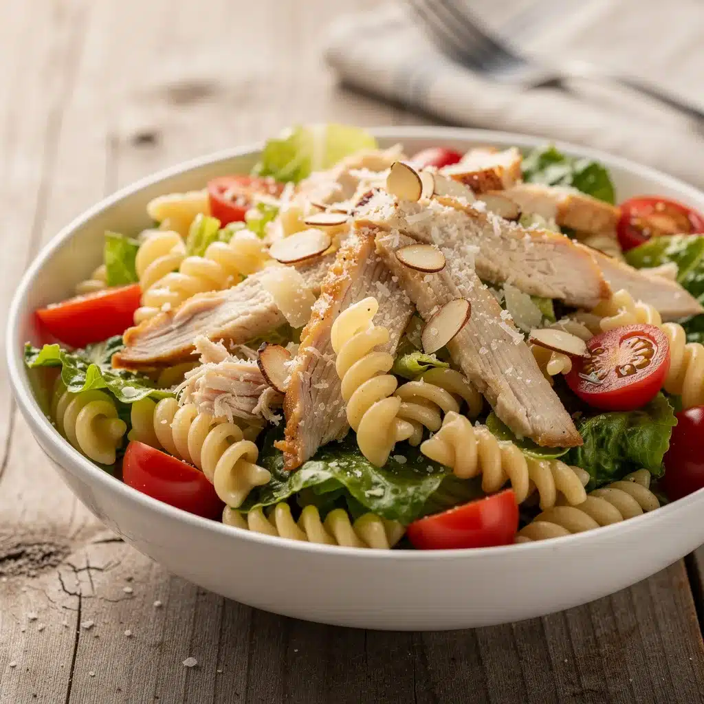 Ingredients for Chicken Caesar Pasta Salad