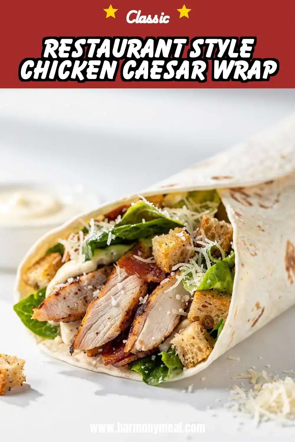 Storage and leftovers for Restaurant Style Chicken Caesar Wrap