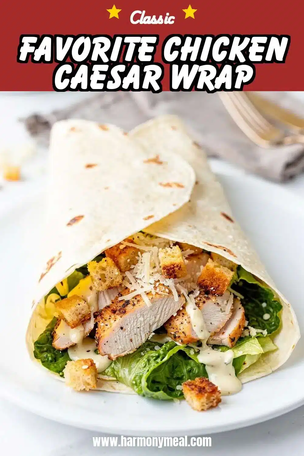 Storage and leftovers for Favorite Chicken Caesar Wrap
