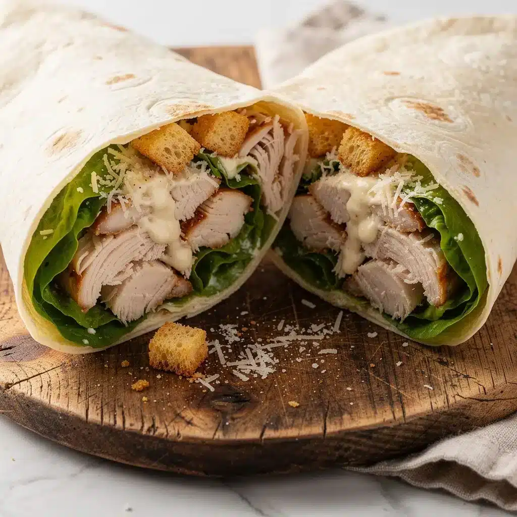 Ingredients for Lunch Chicken Caesar Wrap