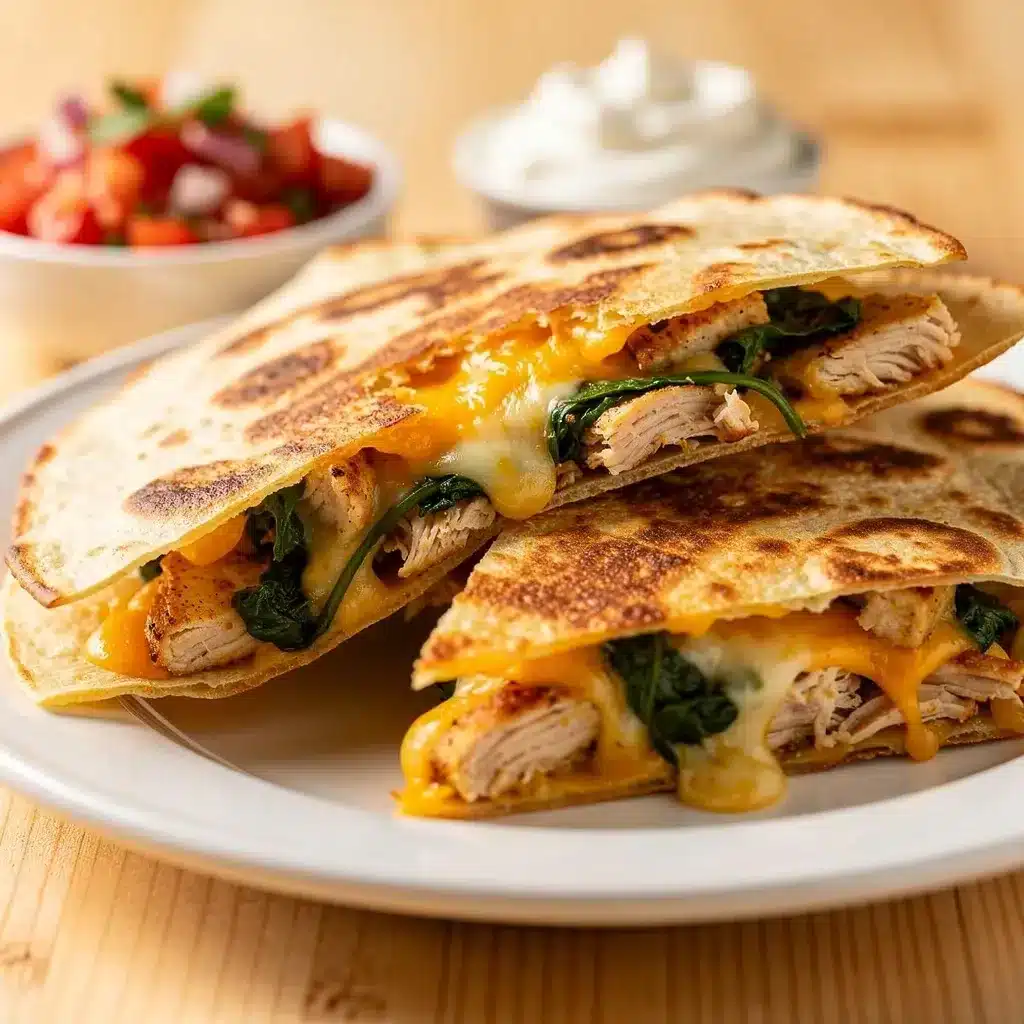 Ingredients for Chicken and Spinach Quesadillas