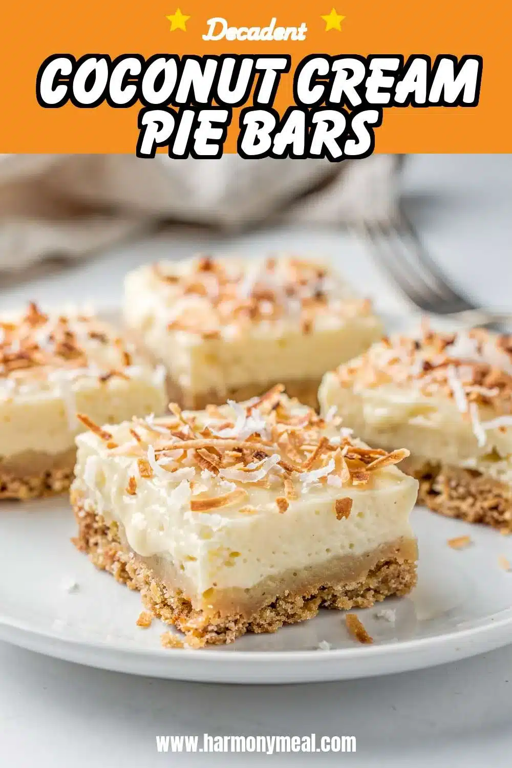 Storage and leftovers for Coconut Cream Pie Bars