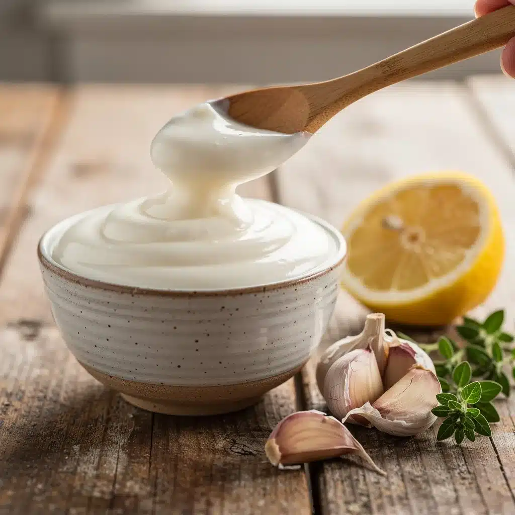Ingredients for Creamy Garlic Aioli
