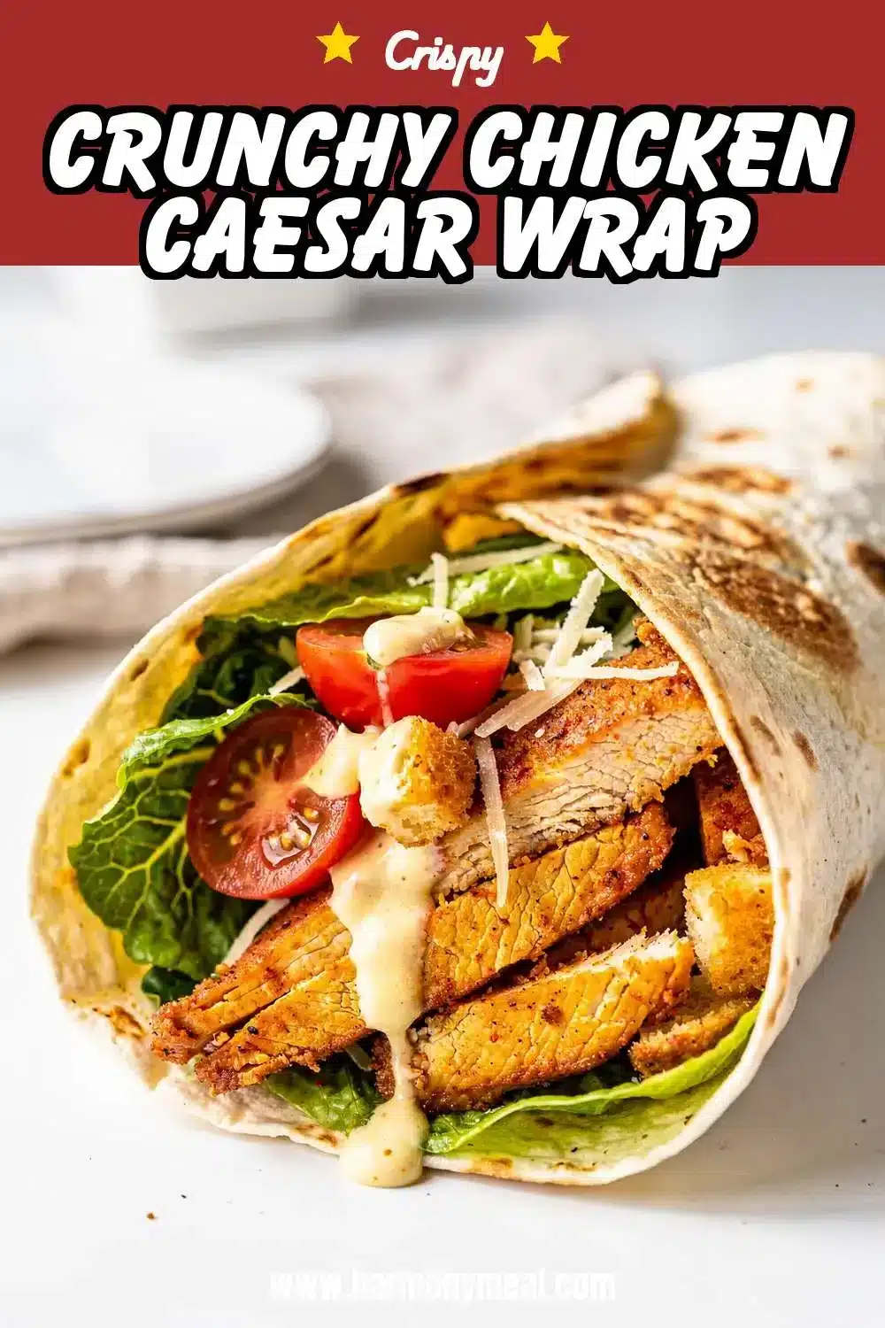 Storage and leftovers for Crunchy Chicken Caesar Wrap