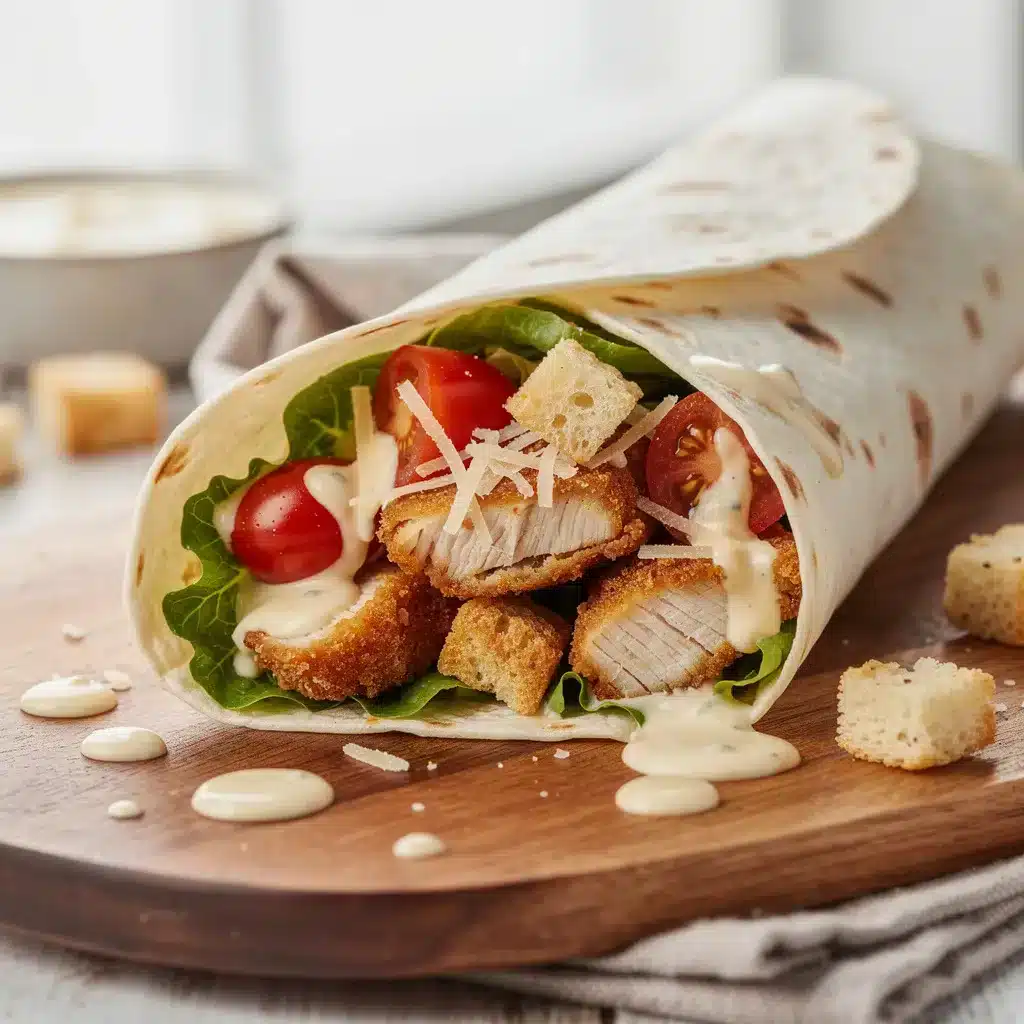 Ingredients for Crunchy Chicken Caesar Wrap