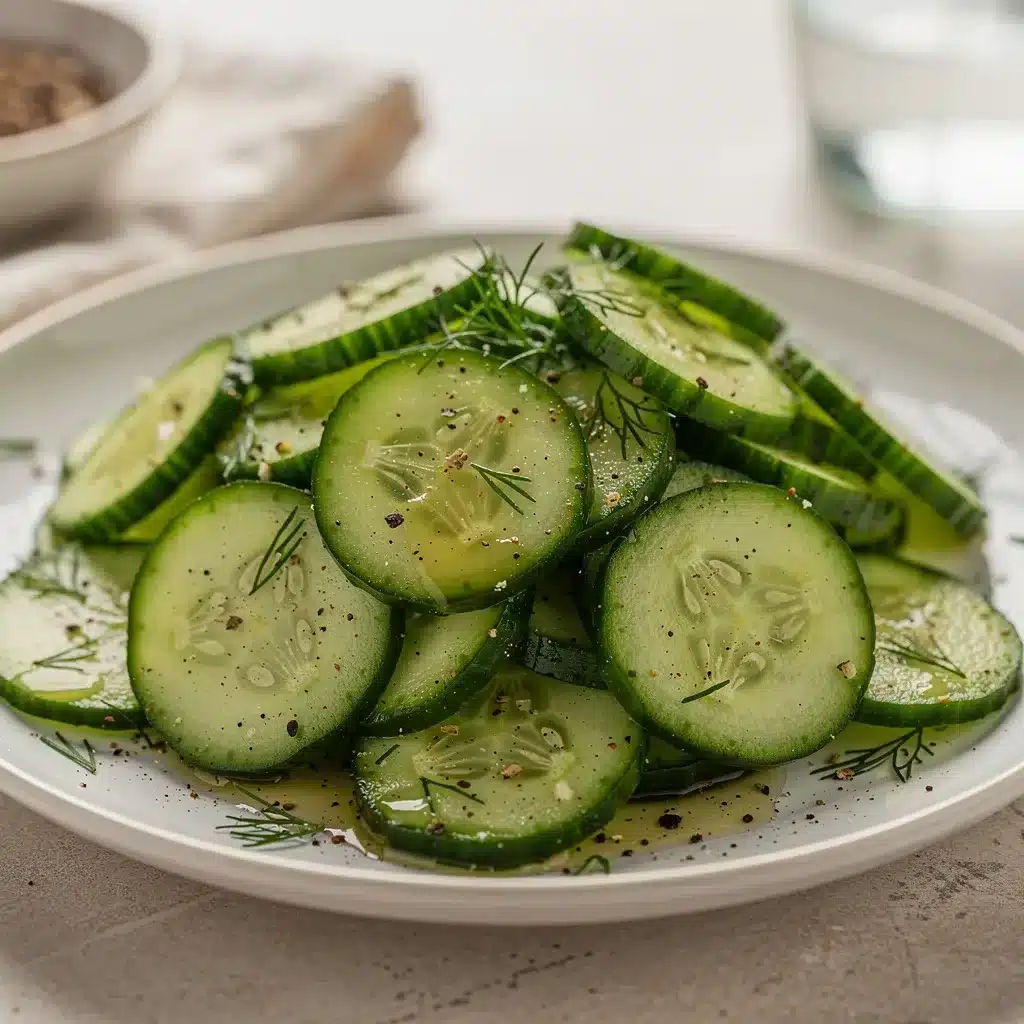 Ingredients for Fresh Cucumber Salad