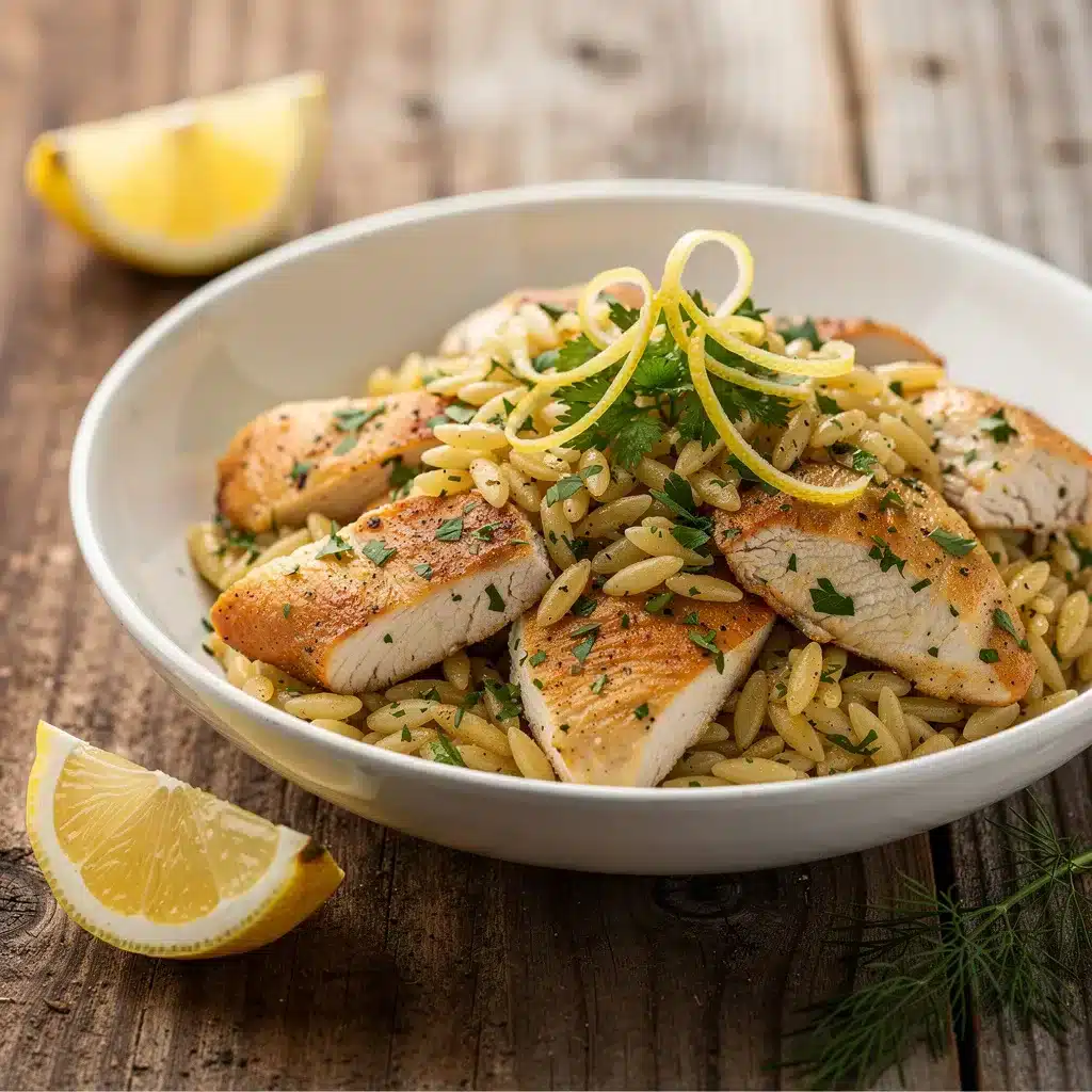 Ingredients for Lemon Herb Orzo with Chicken