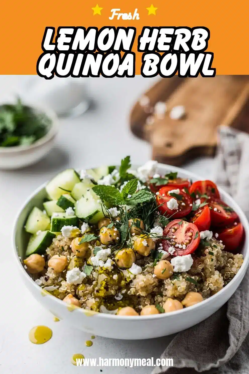 Storage and leftovers for Lemon Herb Quinoa Bowl