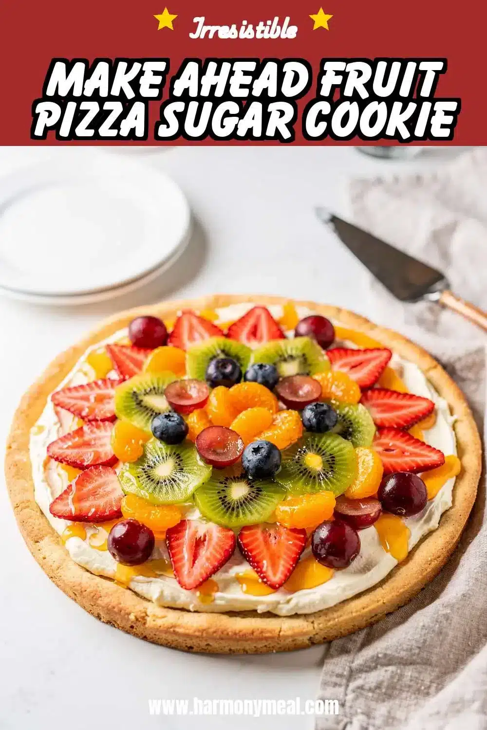 Storage and leftovers for Make Ahead Fruit Pizza Sugar Cookie